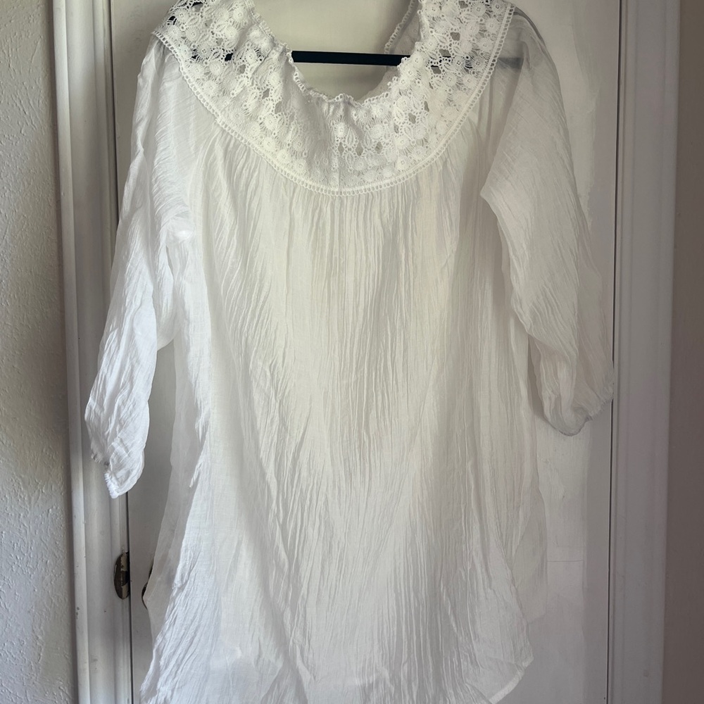 White gauze Women's dress *NWOT